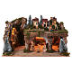 Landscape with lights and Nativity Scene 12 cm 8 pieces 45x80x50 cm s1
