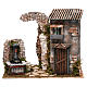 Cottage with water Fountain with pump for Nativity 25X35X20 cm s1
