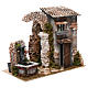 Cottage with water Fountain with pump for Nativity 25X35X20 cm s3
