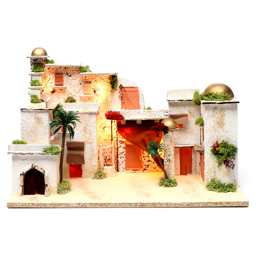 Arab landscape with lights for Nativity Scene 35x50x30 cm 1