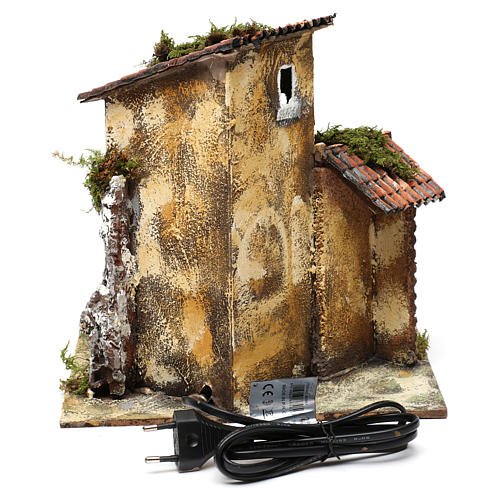 Water mill with geared motor for nativity 30X25X20 cm 4