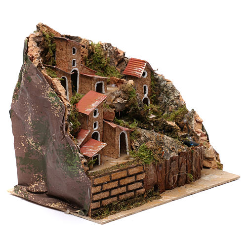 Ribeira com bomba para presépio 20x20x15 cm 2