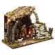 Cabin for 15 cm Nativity with Nativity Scene and lights, dimension 40X50X30 cm s3
