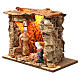 Barn for 15 cm Nativity with Nativity scene and lights, dimension 20X30X20 cm, assorted models s3