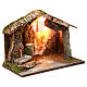 Stable with lights and fake fountain for Nativity Scene, 25X30X20 cm s3