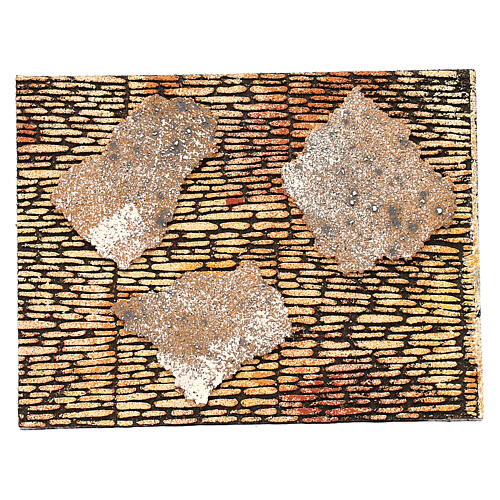 Parede romana com gesso para presépio 25x35 cm 1