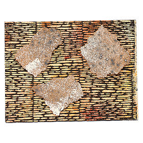 Settings, houses, workshops, wells: Roman wall with plaster for nativity 25x35 cm