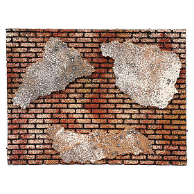 Brick wall for Nativity scene 25x35 cm