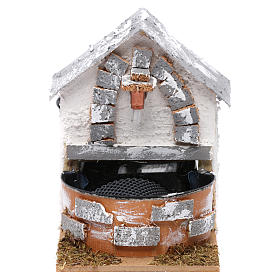 Fountains: Fountain with small house for Nativity scene 15x10x15 cm