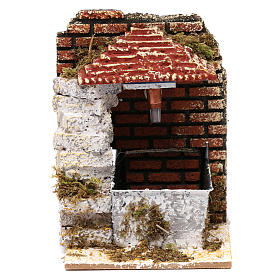 Krippenbrunnen mit Überdachung, 15x10x15 cm