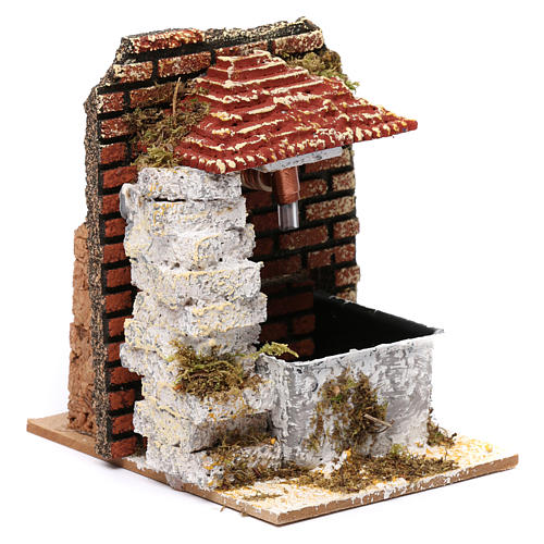 Fountain with roof for Nativity Scene 15x10x15cm 3