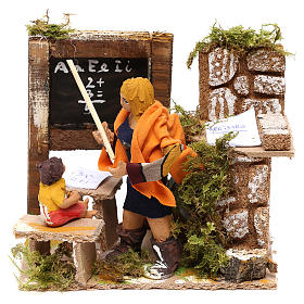 Animated teacher scene for Nativity Scene 10cm