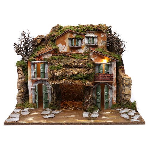 Village with cave for Nativity scene 45x60x50 cm 1