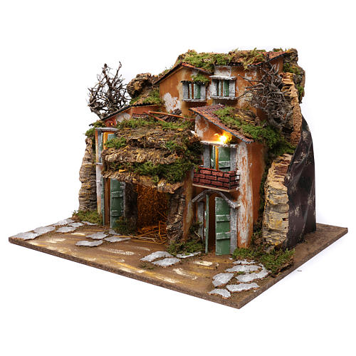 Village with cave for Nativity scene 45x60x50 cm 2