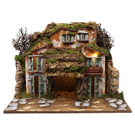 Villaggio con grotta 45x60x50 cm