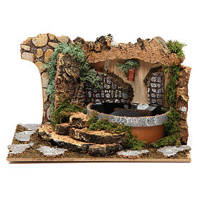 Fountain with rocks for Nativity Scene 10x20x15cm