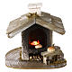 Oven in a House with fire and low voltage socket 15x10x10 cm s1
