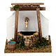 Electric fountain with wooden roof for Nativity Scene 15x15x15cm s1