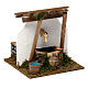 Electric fountain with wooden roof for Nativity Scene 15x15x15cm s3