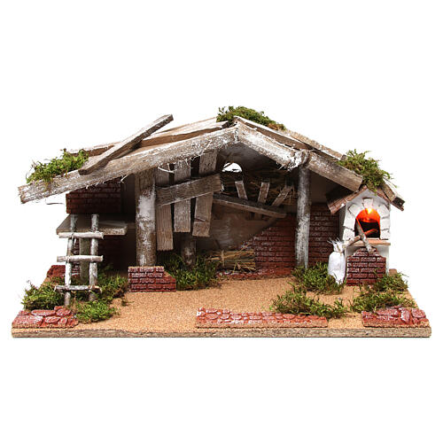 Stodoła z piecem, 25x50x25 cm 1