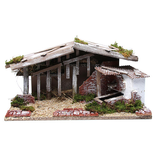 Wooden Stable with Fountain 1