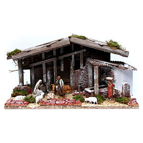 Capanne Presepe e Grotte: Fienile con Natività 25x50x25 cm