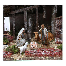 Capanne Presepe e Grotte: Fienile con Natività 25x50x25 cm