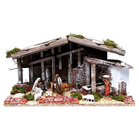 Stable with Nativity Scene 25x50x25 cm