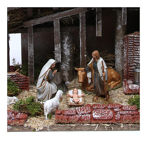 Stable with Nativity Scene 25x50x25 cm 2