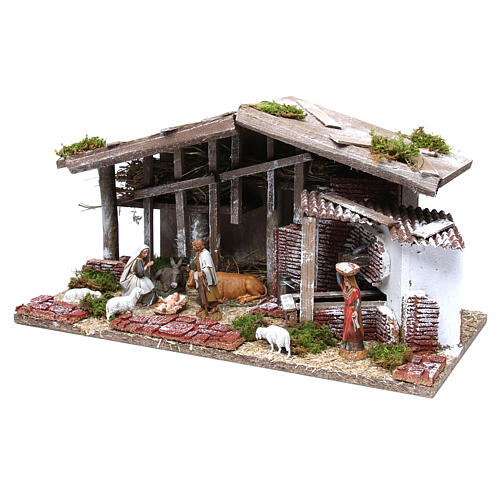 Stable with Nativity Scene 25x50x25 cm 3