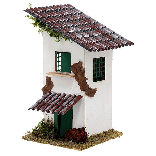 Casa rustica con tettoia 15x10x10 cm 2