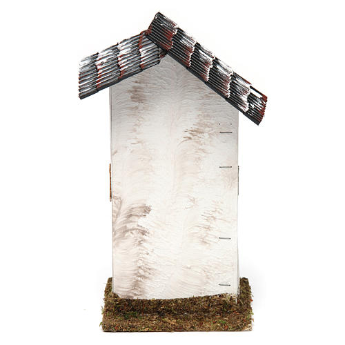 Casa rustica con porticato 20x10x10 cm 4