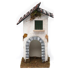 Domek wiejski z portykiem, 20x10x10 cm