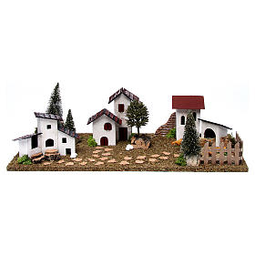 Casas rurales miniatura presépio 20x55x25 cm