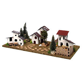 Casas rurales miniatura presépio 20x55x25 cm