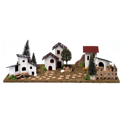 Casas rurales miniatura presépio 20x55x25 cm 1