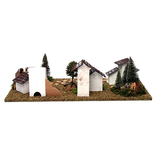 Casas rurales miniatura presépio 20x55x25 cm 4