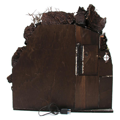 Village with Chimney stack SMOKE EFFECT for Nativity from Naples of 8-10-12 cm 65x60x40 cm 6