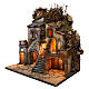 Village with Chimney stack SMOKE EFFECT for Nativity from Naples of 8-10-12 cm 65x60x40 cm s3