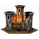 Castle ruins with three towers and lights for Nativity Scene 6 cm 25x30x30 cm s1