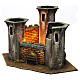 Castle ruins with three towers and lights for Nativity Scene 6 cm 25x30x30 cm s2