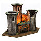 Château trois tours ruine avec lumière pour crèche de 6 cm 25x30x30 cm s3