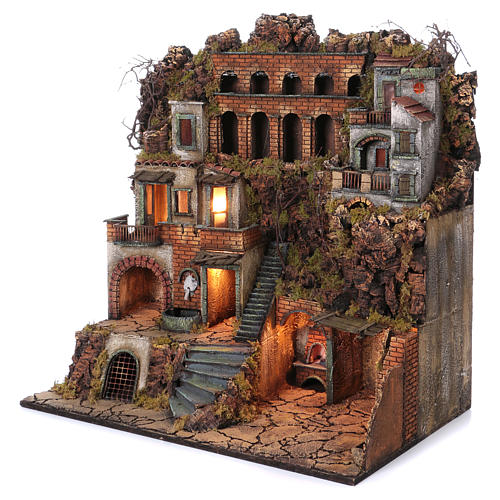 Cottages with Standpipe and Oven for Neapolitan nativity of 10-12-14 cm 80x80x50 cm 2