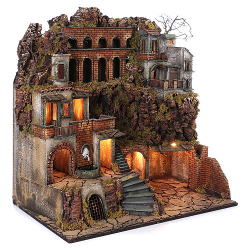 Cottages with Standpipe and Oven for Neapolitan nativity of 10-12-14 cm 80x80x50 cm 3