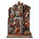 Borough with Chimney and SMOKE EFFECT nativity of 10-12-14 cm from Naples 120x80x60 cm s1