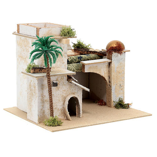 Arab style house with palm tree and porch 20x25x20 cm 4