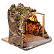 Illuminated stable with wooden porch and cork for Neapolitan Nativity Scene 25x28x25 cm s3