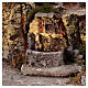 Borgo presepe grotta Natività castello fontana legno sughero 50X55X60 cm presepe napoletano s4