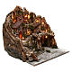 Village for nativity scene with lights, oven, fountain and cave 50x55x60 cm, Neapolitan style s3