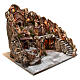 Neapolitan nativity scene setting with lights, cave and stream 50x50x60 cm s3